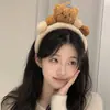 2026 nova tiara elegante e versátil para mulheres, tiara de pelúcia estilo coreano outono e inverno, presilha de cabelo de pelúcia fofa, tiara para maquiagem