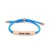 Pulsera de Cuerda Trenzada Multicolor Transfronteriza, Hay que Trabajar Duro, Regalo Conmemorativo para Amigos y Colegas, Pulsera de Acero Inoxidable Grabada