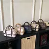 Bolsa Bowling Fashion Estilo Coreano Feminina 2026 Nova Textura de Alto Padrão Cor Contrastante Bolsa de Ombro Transversal para o Dia a Dia