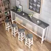Mesa de Bar, Mesa Longa Contra a Parede, Mesa Alta para Casa, Combinação de Mesa e Cadeira para Loja de Chá com Leite, Mesa de Centro Longa e Estreita, Mesa de Bar