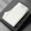 Pantalones Cortos Blancos Gruesos Estilo Europeo de Lujo para Otoño e Invierno, Tres Pruebas, Elásticos Ajustados Rectos, Marca de Tendencia
