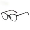 Gafas Pequeñas Frescas y Sencillas Estilo Coreano para Mujer, Estilo Lujo Accesible, Patas con Textura de Madera, Monturas de Gafas de Moda, Gafas Planas de Moda con Filtro de Luz Azul