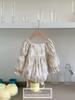 Roupas Infantis Jenny 26 Coleção Outono Macacão para Bebê Classe a Doce Vestido Floral com Manga Bufante para Meninas de Bebê
