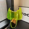 Nueva Bolsa Transparente para Mujer Verano 2026 Nuevo Estilo Coreano de Moda Bolso de Gelatina Chic de Celebridad de Internet Bolso de Hombro para Debajo del Brazo