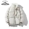 Tendência da Moda de Inverno Unissex Casaco de Algodão com Gola Alta Masculino Casual Forrado com Fleece Quente Casaco de Algodão para Casal com Imagens para Personalização