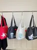 Bolsa de Ponto Cruzada Moda Coreana para Mulheres, Nova Bolsa Tote Elegante de Grande Capacidade, Bolsa de Ombro Versátil para o Verão