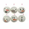 E-commerce de baixo custo Natal infantil feito à mão DIY boneco de neve criativo face sorridente boneca contas pingente de decoração de casa