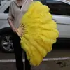 Abanico de Plumas de Avestruz de 60 cm de Radio Accesorio para Desfile de Moda Fotografía Danza del Vientre Performance en Bar Abanico de Plumas