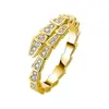 Anillo de Hueso de Serpiente de Moissanita de Plata S925 de Alta Gama para Mujer, Moderno Diseño en Forma de Serpiente, Estilo Minimalista de Alta Gama, Envío Directo de Fábrica a Europa y América