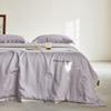 Alta gama Simple Lyocell Tencel Verano Acolchado Cuatro piezas Color sólido Doble estilo Aire acondicionado Verano Acolchado Fresco Sedoso Dormir Desnudo Acolchado