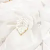 Etiquetas en Stock Blancas y Negras con Diseño de Hoja Dorada en Foil para Tarjetas de Regalo, Decoración de Regalos, Etiquetas Pequeñas, Accesorios Pequeños, Creativo para Bodas