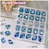 25 Puntas de Uña Joyería de Diamante Puntiagudo Caja Cognac Blanco Rosa Corazón Torcido Hacha Cuadrado Gordo Mariposa Red Social Explosiones