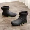 Zapatos de goma antideslizantes impermeables para hombre, cocina, trabajo, botas de lluvia, zapatos de agua, zapatos de lluvia, zapatos de pesca con desodorante para hombre