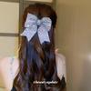Horquilla con resorte y lazo de diamantes de imitación de súper hada, diseño japonés y coreano, horquilla para el pelo recogido, accesorio para el cabello de nicho para mujeres.