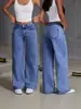 Colección Primavera 2026 Jeans para Mujer Amazon Estilo Dulce y Picante Cintura Alta Pantalones Rectos Sueltos Casual Tallas Grandes Pantalones Largos