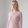 Sunshine de Inverno340G Gola Alta Redonda Frente e Verso Lado Pelo Escovado Outono/Inverno Blusa Térmica Feminina