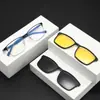 Nuevo Negocio Acero Plástico Marco para Miopía Cejas Dos en Uno Clip Magnético Gafas de Sol Polarizadas Set para Hombres Fabricante
