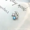 Pendientes de Aleación de Titanio F-136 Diseño de Luna y Estrella G23 Titanio Rosca Interna Pendientes de Labio con Circonita Joyería para Piercing Joya para la Cabeza
