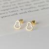 Pendientes Nalan de plata de ley s925 con forma de calabaza hueca y tornillo, diseño de viento, con forma de oreja y clavo M02622
