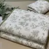 Exportado a Corea, Juego de Tres Piezas de Cubre Cama de Algodón Doble Cara, Colcha de Algodón Acolchada de Cuatro Estaciones Antideslizante Libre de Arrugas, Colchoneta de Tatami