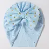 Sombreros Europeos y Americanos Nuevos Transfronterizos para Niños Color Sólido Lazo Sombreros de Punto para Bebé Sombreros de Verano Transpirables para Bebé