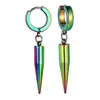 Versión coreana europea y americana de pendientes redondos vintage de acero de titanio colgante de bala hebilla de oreja con revestimiento de acero inoxidable hombre Amazon