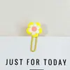 Lindo Flor PVC Caucho Suave Clip de Papel Creativo Dibujos Animados Marcador Broche Estudiante Oficina Papelería Decoración Colorida