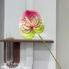 Flores Artificiales 3D Anturio Rojo Anturio Blanco Pequeño Anturio Verde Anturio Rosa Arreglos Florales para Bodas Goma de Tacto Suave Decoración para el Hogar