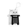 Nova calculadora 8 silicone cartoon bonito portátil pingente computador chaveiro pingente calculadora atacado