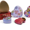Nueva Caja de Empaque para Joyería de Boda en Forma de Corazón Lata de Galletas Caramelo Tarro de Hojalata Caja de Hierro para Almacenamiento de Regalos de Moda