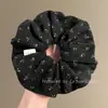 Goma para el pelo con estampado estilo Academia Melard para mujer, scrunchie de satén con malla de estampado de leopardo vintage, banda elástica de alta elasticidad y duradera