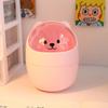 Bote de basura de escritorio almacenamiento bote de basura escritorio de estudiante cubo de almacenamiento oficina mini lindo oso rojo neto basura