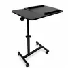 Escritorio manual de altura ajustable, simple y elegante, para uso doméstico, mesa auxiliar para sofá con paneles divisores, mesa ajustable para portátil