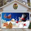 Banner de fondo de Feliz Navidad, tela decorativa para fiesta navideña, bandera colgante, pancarta de diseño navideño para puerta de garaje y patio.