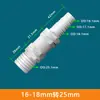 Adaptador Plástico para Mudança de Tamanho de Mangueira, Conector Reto de Duas Vias para Tubos de Água, Conector Reto com Barbante 6/8/10/12mm