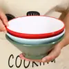 Tigela Cônica de Melamina Imitando Porcelana, Bicolor, com Borda Grossa, para Lojas de Macarrão, Adequada para Hot Pot Picante, Ramen, Tigelas de Arroz com Pés de Porco, Uso Comercial