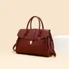 Bolsa de Mano Grande de Amazon Europea y Americana Estilo Retro Simple Bolso de Mano para Viajes Moda Versátil Bolso de Hombro Casual