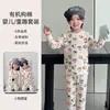 Pijama para niños, conjunto de ropa de otoño para bebé y pantalones, ropa térmica de algodón para otoño e invierno, de manga larga y pantalón largo para niñas, ropa de casa de dibujos animados para niños