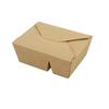 Caja de almuerzo desechable de papel kraft para llevar comida rápida, caja de papel para ensalada, caja de papel para arroz frito doble al por mayor