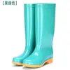 Botas de Lluvia de Caña Alta Forradas de Felpa Suela de Goma Antideslizante para Mujer Botas de Lluvia Cálidas de Invierno Zapatos de Goma de Algodón para Adultos de Media Pantorrilla