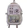 Mochila Fofa para Estudante Universitário, Mochila Escolar Estilo Universitário, Mochila Simples de Cor Sólida para Ensino Fundamental, Bolsa de Ombro Feminina