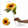 Girasol Simulado Individual Personalizado Flor Artificial Atacado Enfeites para Sala de Estar em Casa Adereços de Decoração Floral Buquê de Flores Artificiais