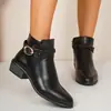 Nuevas botas de mujer otoño e invierno 2026, botines estilo Martin con tacón grueso de moda, adelgazantes, venta al por mayor transfronteriza europea y americana