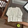 Camiseta Infantil de Manga Longa 2026 Temporada Primavera Outono Meninos Meninas Bebê Roupa de Outono Gola Redonda Camada Base Roupa Macia Canelada Novo Estilo