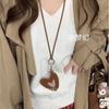 Primavera y verano nuevo estilo colorido colgante de flor pequeña cadena clavicular para mujer lindo collar de manzana roja accesorios
