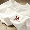 Camiseta de manga corta con cuello de bolsa de algodón y estampado de dibujos animados para mujer, novedad de verano 2023, top informal holgado de longitud media