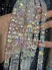 Cuentas cuadradas de 4/6/8 colores chapados, joyería artesanal, pulsera de cuentas, cuerda para la cabeza, fabricación de cuentas sueltas de cristal de vidrio al por mayor