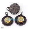 Acessórios DIY Cobre Puro Microincrustado Yin Yang Oito Trigramas Buda Maitreya Cabeça de Leão Pequeno Pingente Pequeno Pingente