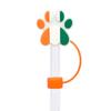 Huella de pata de cachorro linda fiesta DIY cubierta para pajita tapón de polvo PVC funda de pajita de dibujos animados tapa de pajita accesorios decorativos