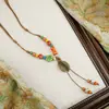Colar de Cachorro Dachshund Cerâmico de Jingdezhen Fresco, Doce, Fofo, Moderno e Único, Estilo Doce e Descolado, Colar Infantil e Criativo